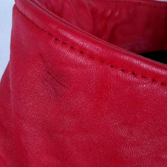 Red Leather Moto Jacket Great Condition Sz Med 80s - Picture 4 of 4